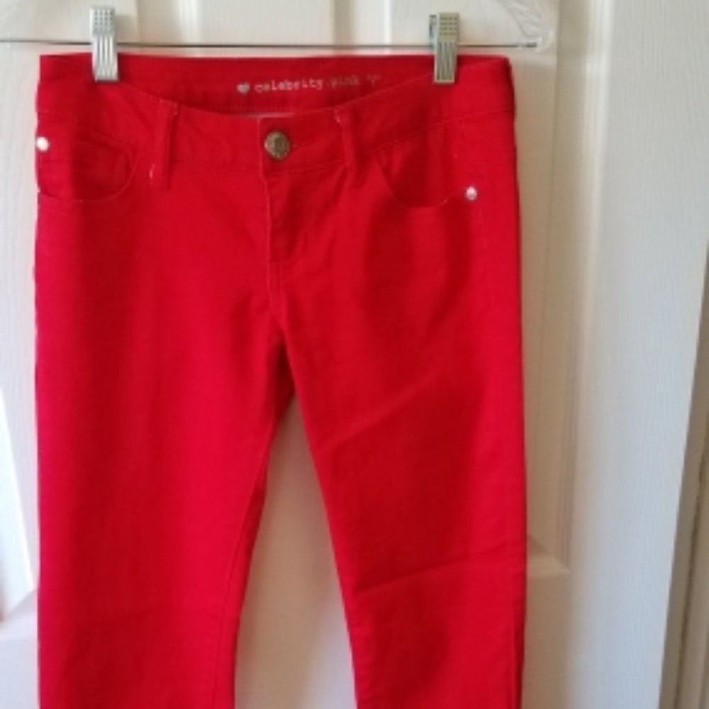 CELEBRITY PINK Red Jeans size 1 Jr.'s